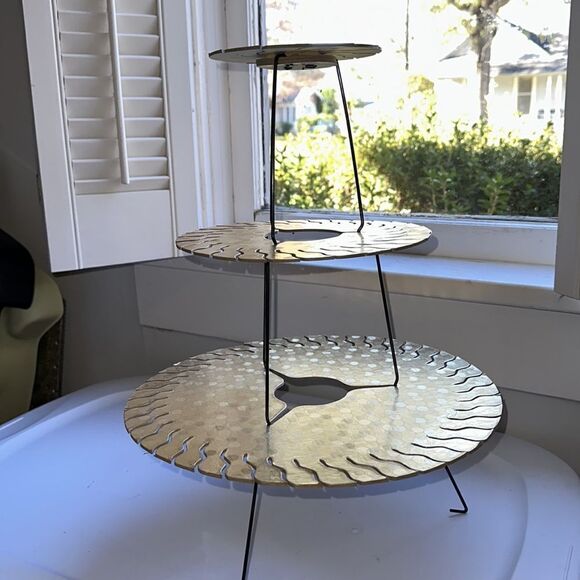 Vintage Mid Century gold Christmas Card Tree in Original box - Picture 4 of 10